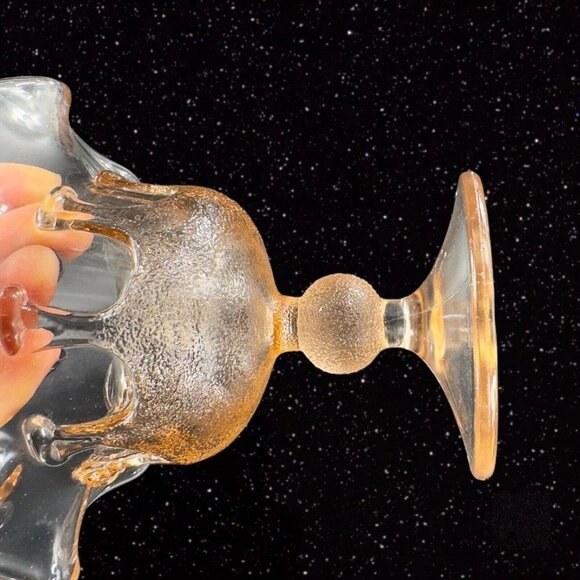 Stelvia Glass Company Compote Footed Bowl Peachy Pink Wayne Husted design Italy - Picture 3 of 16